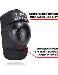 Almohadilla de Codo Mediana 187 Killer Pads Negra 2