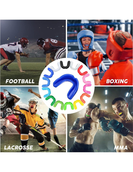 BBTO 40 Protectores Bucales para Niños Multicolor para Deportes