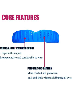 Protector Bucal Deportivo Gelfort para Fútbol y Boxeo - 2 Paquete Azul 2
