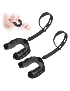 Protector Bucal Deportivo MESUADESI Negro 2 Piezas para Fútbol y Más
