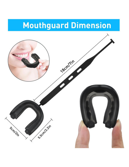 Protector Bucal Deportivo MESUADESI Negro 2 Piezas para Fútbol y Más
