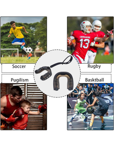 2 Pack Protector Bucal Deportivo MXiiXM para Fútbol y Boxeo