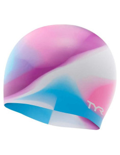 Gorro de Natación TYR Junior Tie Dye Rosa/Púrpura/Azul
