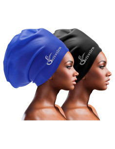 Gorro de natación Geltvilra D-ym para cabello largo y trenzas