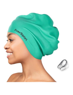 Gorro de natación grande EverSport de silicona para trenzas