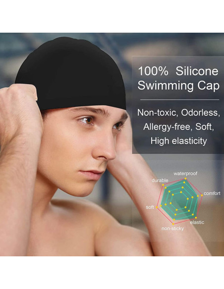 Gorro de natación Kinizuxi SW05 silicona 2 unidades unisex Gorro de natación Kinizuxi SW05 silicona 2 unidades unisex