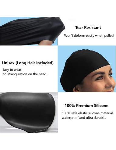 Gorro de natación Kinizuxi SW05 silicona 2 unidades unisex