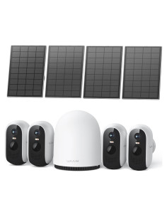 Cámaras de Seguridad Solar WUUK Kit 4 Inalámbricas 2K
