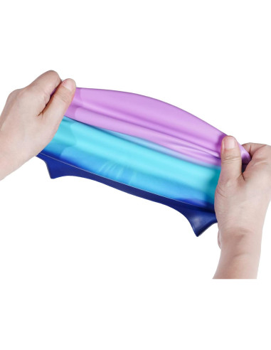 6 Gorros de Natación de Silicona Unisex Tayfremn Multicolor