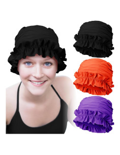 Gorros de Natación Soulchen para Mujeres - 3 Piezas Rizados