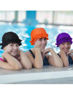Gorros de Natación Soulchen para Mujeres - 3 Piezas Rizados 2