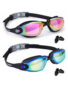 Gafas de natación anti-vaho Keary 2 Pack Aqua/Rosa