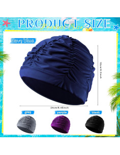 Gorros de Natación Soulchen para Mujeres - 4 Colores, Poliester 2