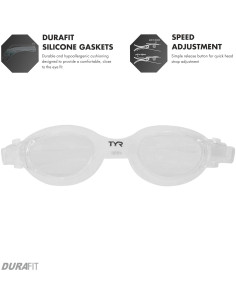 Gafas de natación TYR Vesi Ahumado/Azul Talla Única 2