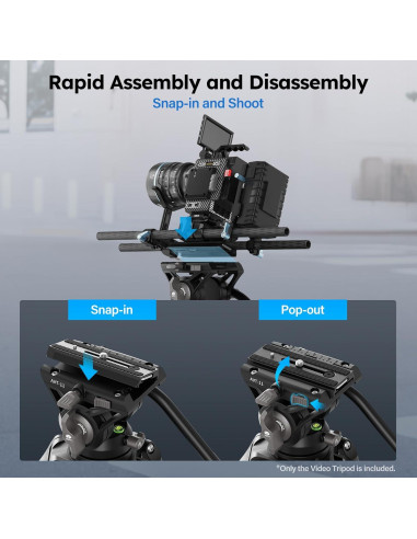 Trípode de Video SIRUI AVT-11 con Cabezal Fluido 360