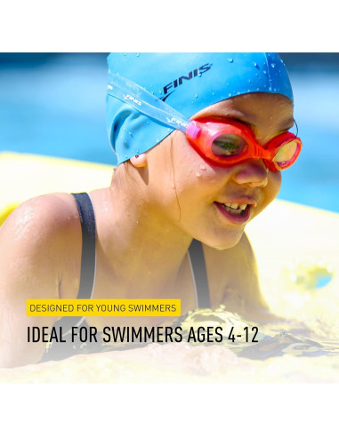 Gafas de natación FINIS H2 Jr Rosa/Aqua - Niños 3-6 años