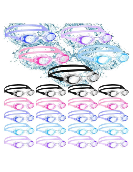 Paquete de 30 Gafas de Natación Macarrie con Tapones y Clip