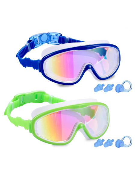 Paquete de 2 Gafas de Natación Young4us para Niños 3-15 Años
