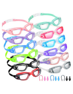 Paquete de 12 Gafas de Natación Antivaho Xuhal para Adultos