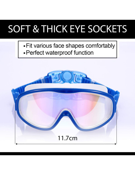 Paquete de 2 Gafas de Natación Young4us para Niños 3-15 Años