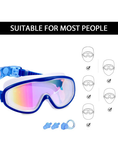 Paquete de 2 Gafas de Natación Young4us para Niños 3-15 Años