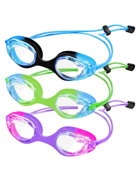 Gafas de natación XDX para niños - Paquete de 3, antiempañante