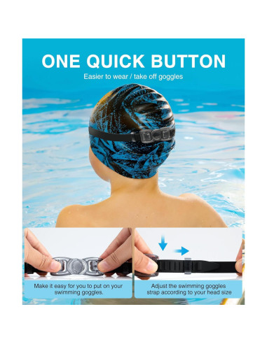Gafas de natación QALLY para niños UV400 3 paquetes