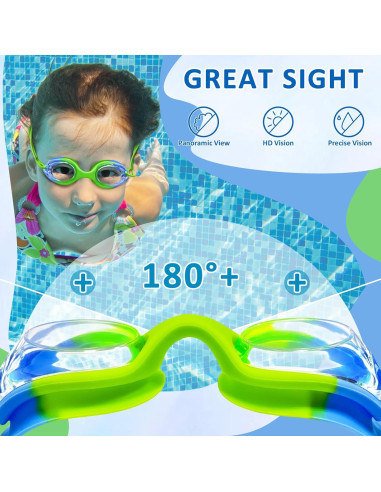 Gafas de natación XDX para niños - Paquete de 3, antiempañante