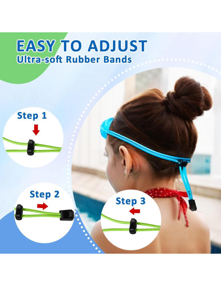 Gafas de natación XDX para niños - Paquete de 3, antiempañante