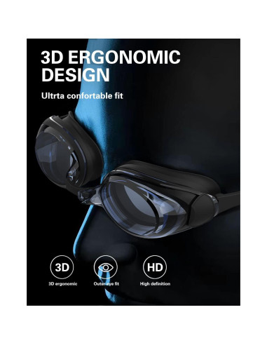 Gafas de natación Kimasha 2Pack Unisex Anti-empañamiento UV