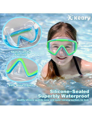 Gafas de Natación para Niños Keary 3 Ventanas Antiempañante