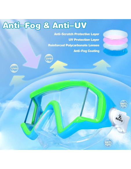 Gafas de Natación para Niños Keary 3 Ventanas Antiempañante Gafas de Natación para Niños Keary 3 Ventanas Antiempañante