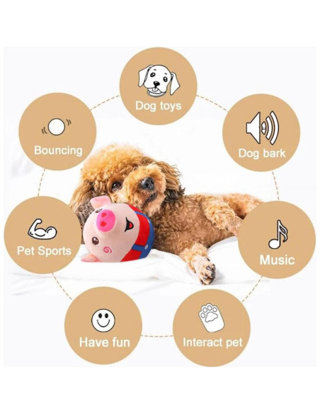 Juguete Interactivo para Perros Cerdo Rojo 120 Canciones