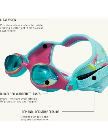Gafas de natación FINIS DragonFly para niños 3-6 años UV