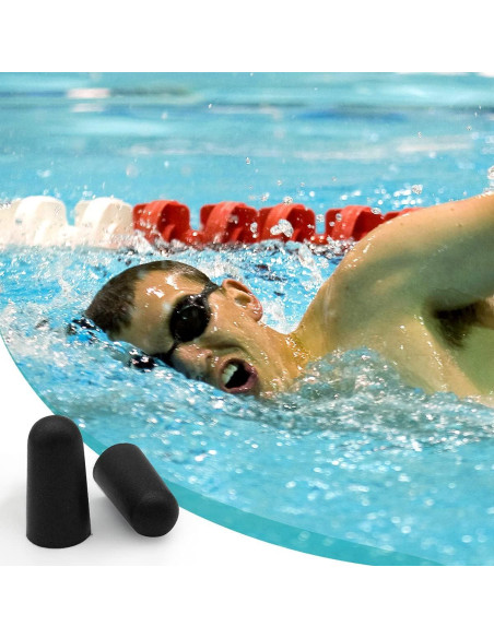 30 Pares de Tapones para Oídos LiteTour Negros Suaves