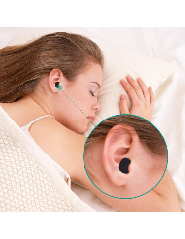 30 Pares de Tapones para Oídos LiteTour Negros Suaves