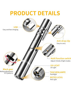 Juguete Interactivo para Gato Yiwu Puntero Láser USB 7 Modos 2