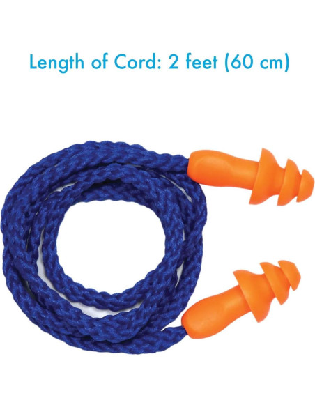 12 Pares Tapones para Oídos Silicona Suave Reutilizables NRR 32dB