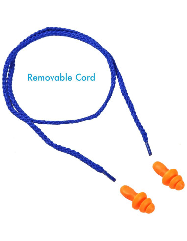 12 Pares Tapones para Oídos Silicona Suave Reutilizables NRR 32dB