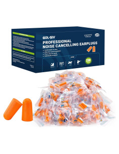200 Pares de Tapones de Espuma GOL-SIV - Reducción 38dB
