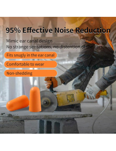 200 Pares de Tapones de Espuma GOL-SIV - Reducción 38dB 2