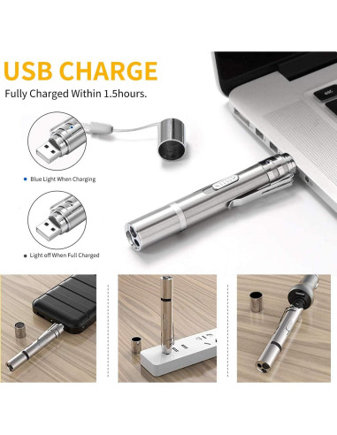 Juguete Interactivo para Gato Yiwu Puntero Láser USB 7 Modos