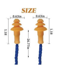 Tapones para Oídos RONYOUNG 100 Pares Silicona Reutilizables 2