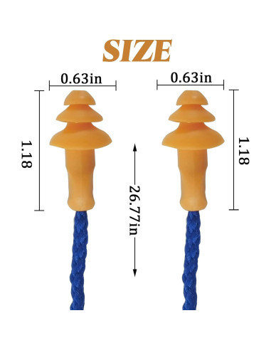 Tapones para Oídos RONYOUNG 100 Pares Silicona Reutilizables