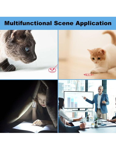 Juguete Interactivo para Gato Yiwu Puntero Láser USB 7 Modos