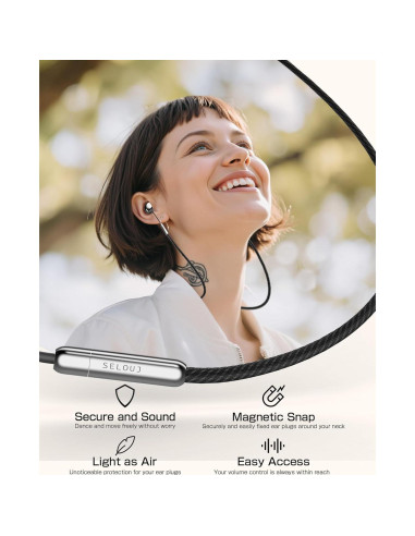 Tapones para Oídos Selouj con Cordón - Reducción 45dB