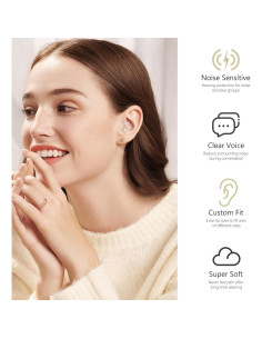 Tapones para Oídos Reutilizables Yawsoy 15-18 dB SNR Transparentes 2