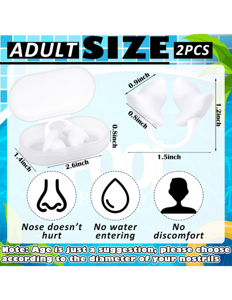 Tapones de Nariz para Natación Soulchen XLN1111 Silicona 2 Pcs