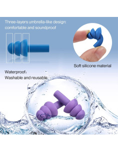 Tapones de Silicona Reutilizables BBTO - 48 Pares Colores Brillantes 2