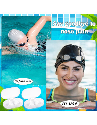 Tapones de Nariz para Natación Soulchen XLN1111 Silicona 2 Pcs